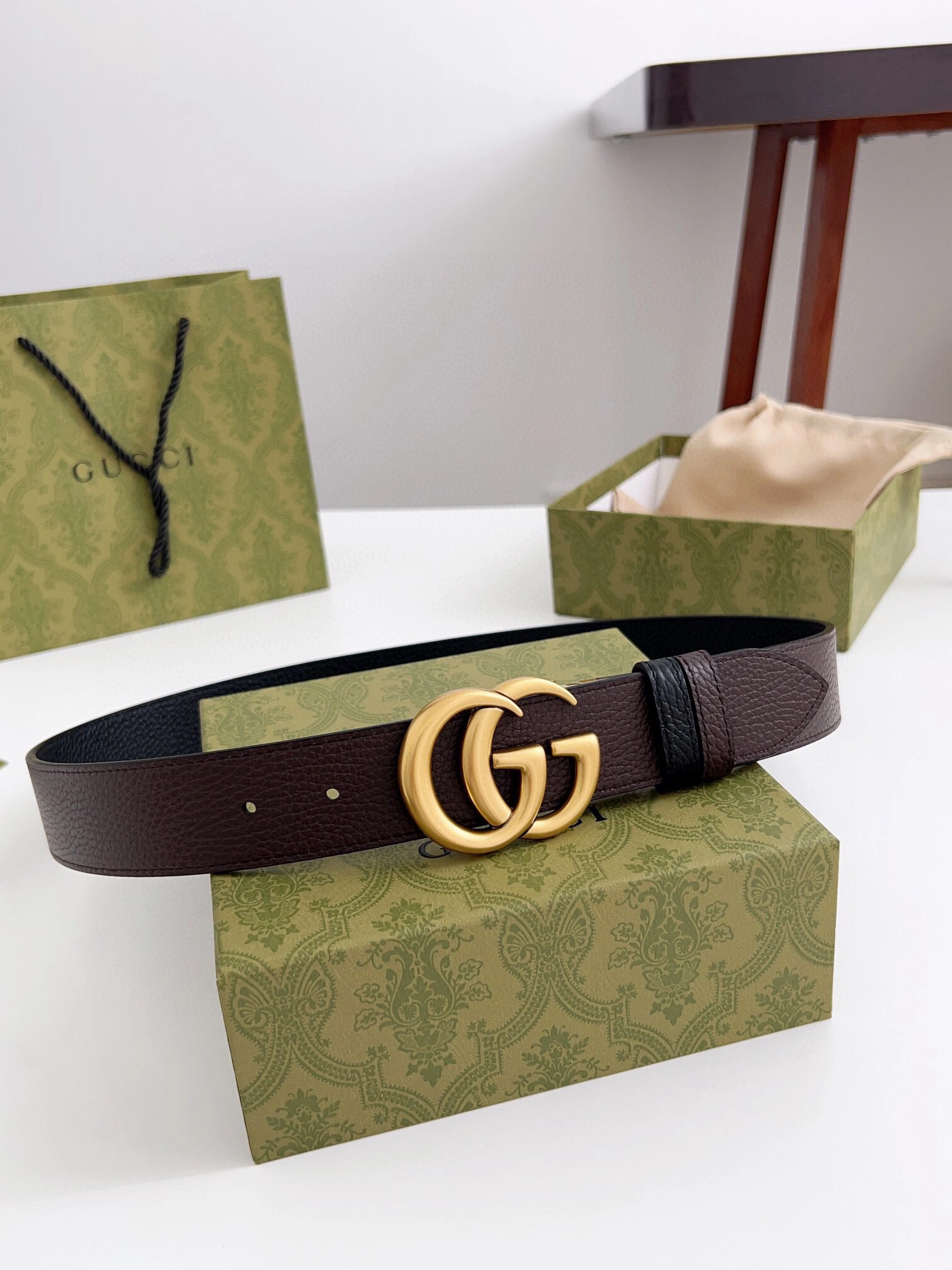 &Barbara-- 474350-CAO2T-1062 reversible Calfskin 3.7cm item:D-S000A1923R